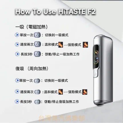 HITASTE F2 加熱煙機：Terea 專用、雙加熱模式的智能旗艦之選